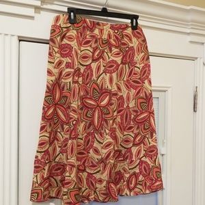 Size 14 east 5th tan skirt